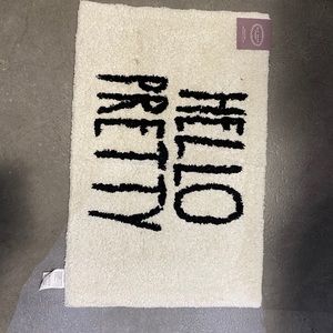Rae Dunn hello pretty bath mat